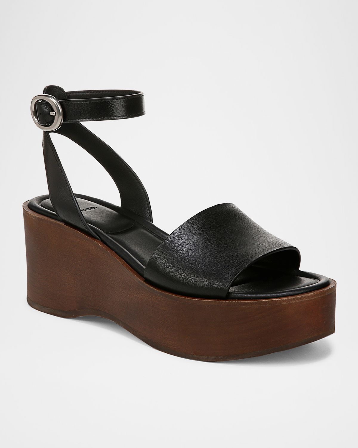 Vince Phillipa Leather Clog Platform Sandals