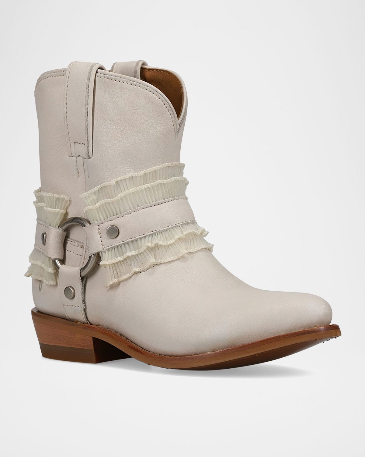 Frye Billy Harness Ruffle Booties