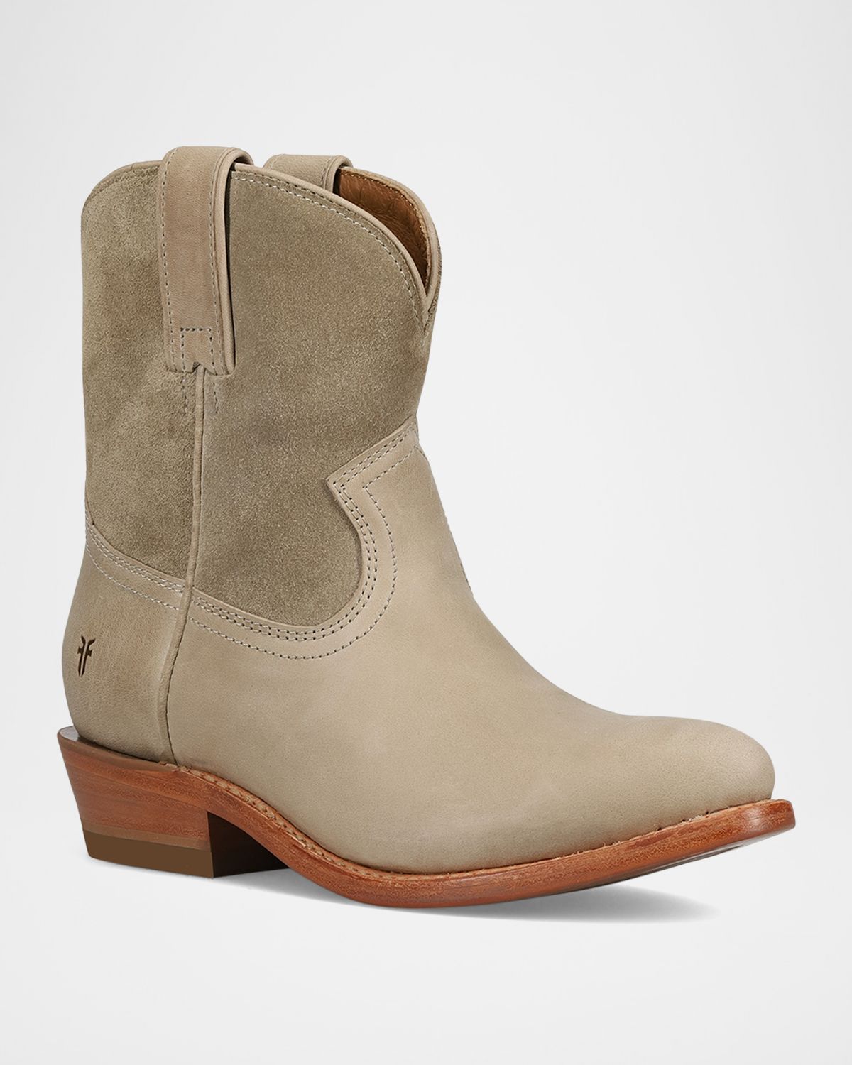 Frye Billy Mixed Leather Western Short Boots