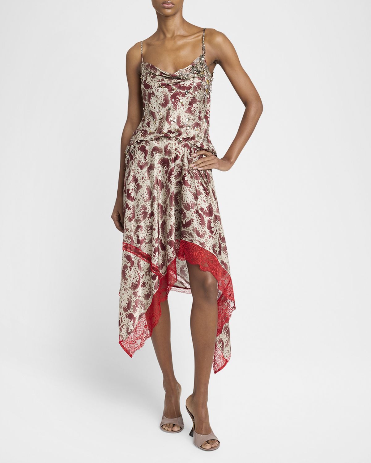 Dries Van Noten Chai Printed Embellished Blouse