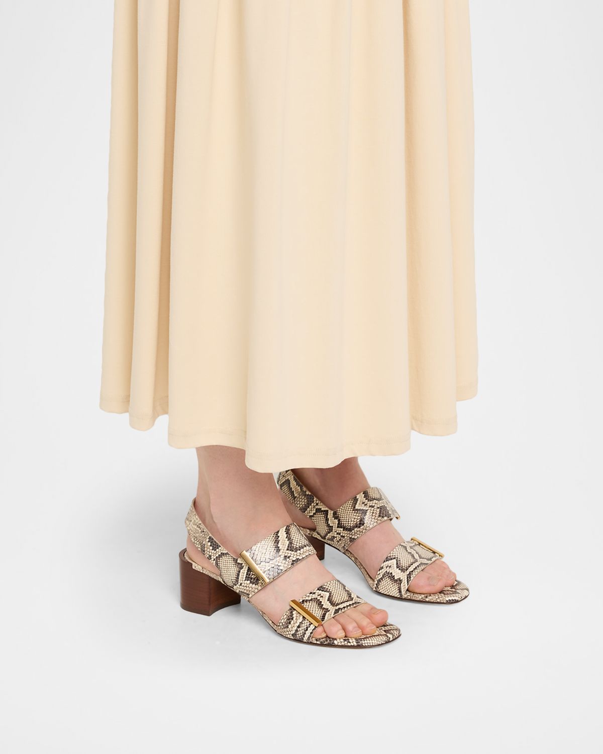 Tod 's Snake-Printed Leather Block-Heel Sandals | Thumbnail 6