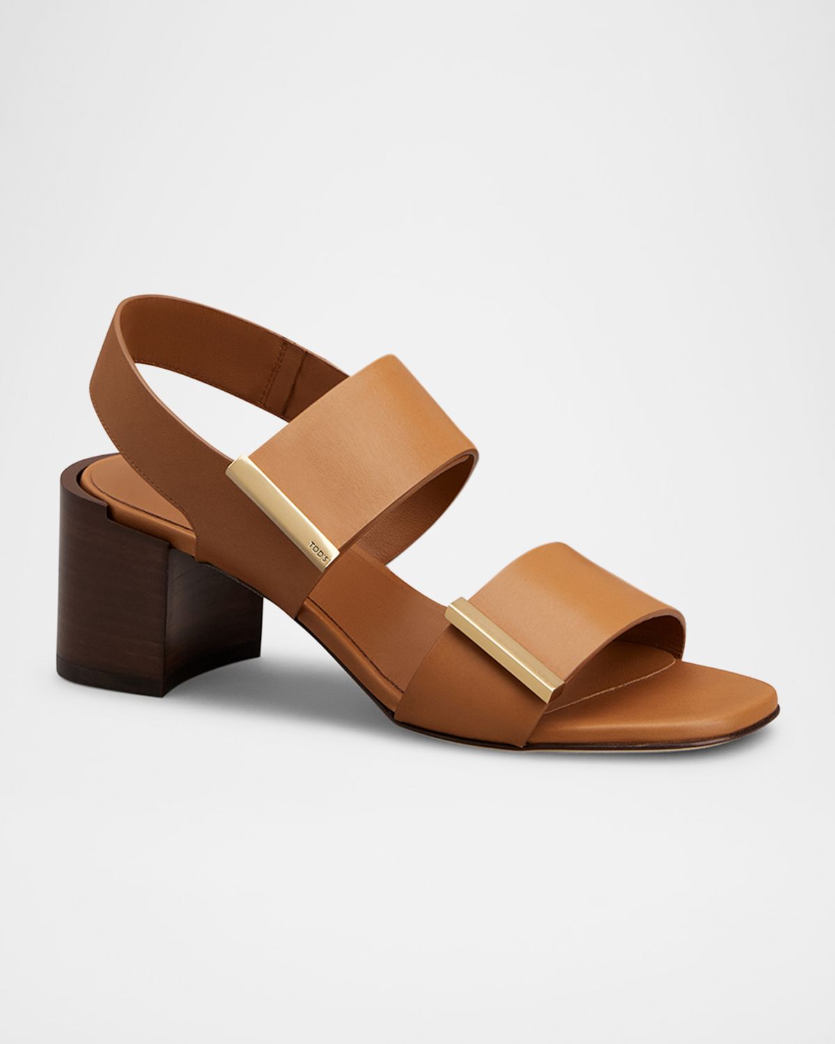 Tod's T55 Leather Double-Strap Sandals