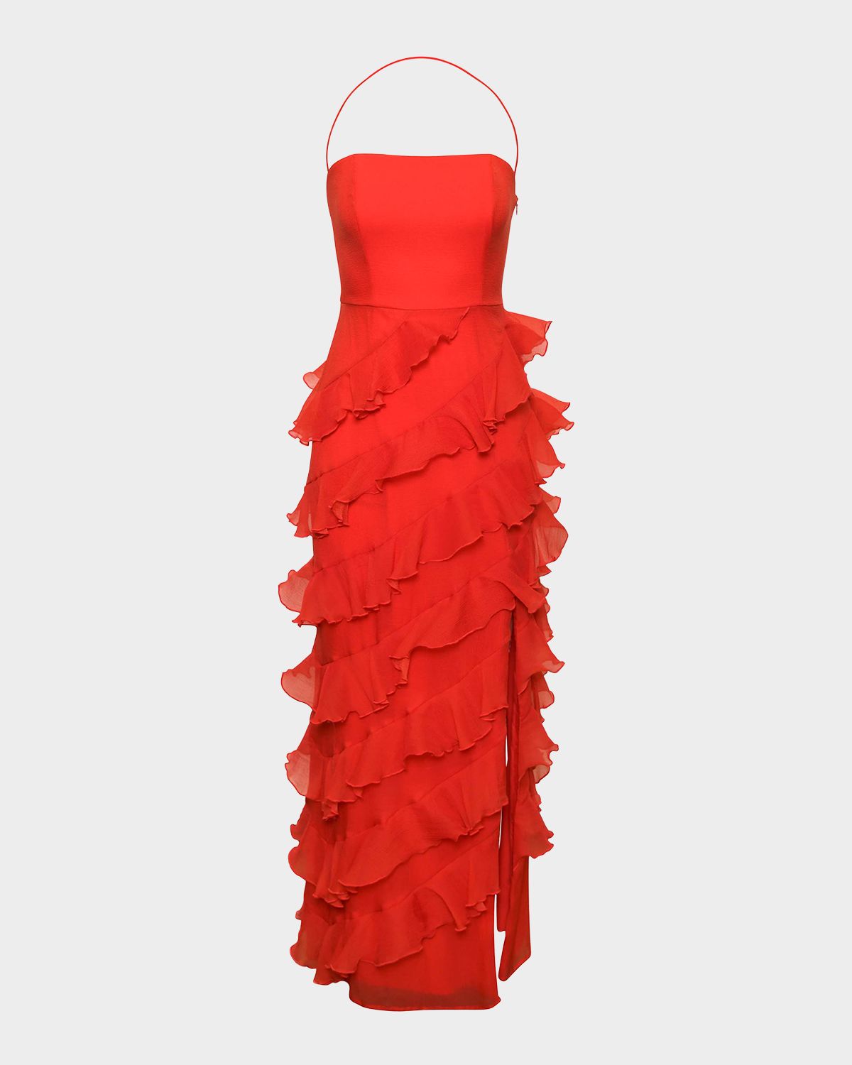 Saloni Vida-E Polka Dot Frill Midi Dress