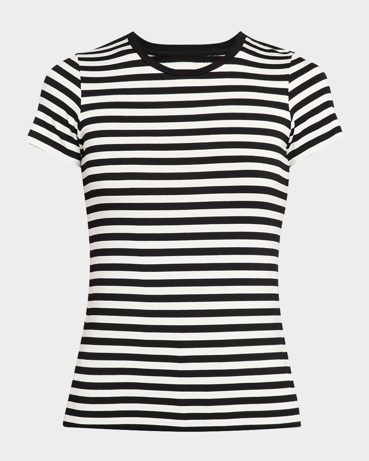 Majestic Filatures Soft Touch Crewneck Striped Jersey T-Shirt
