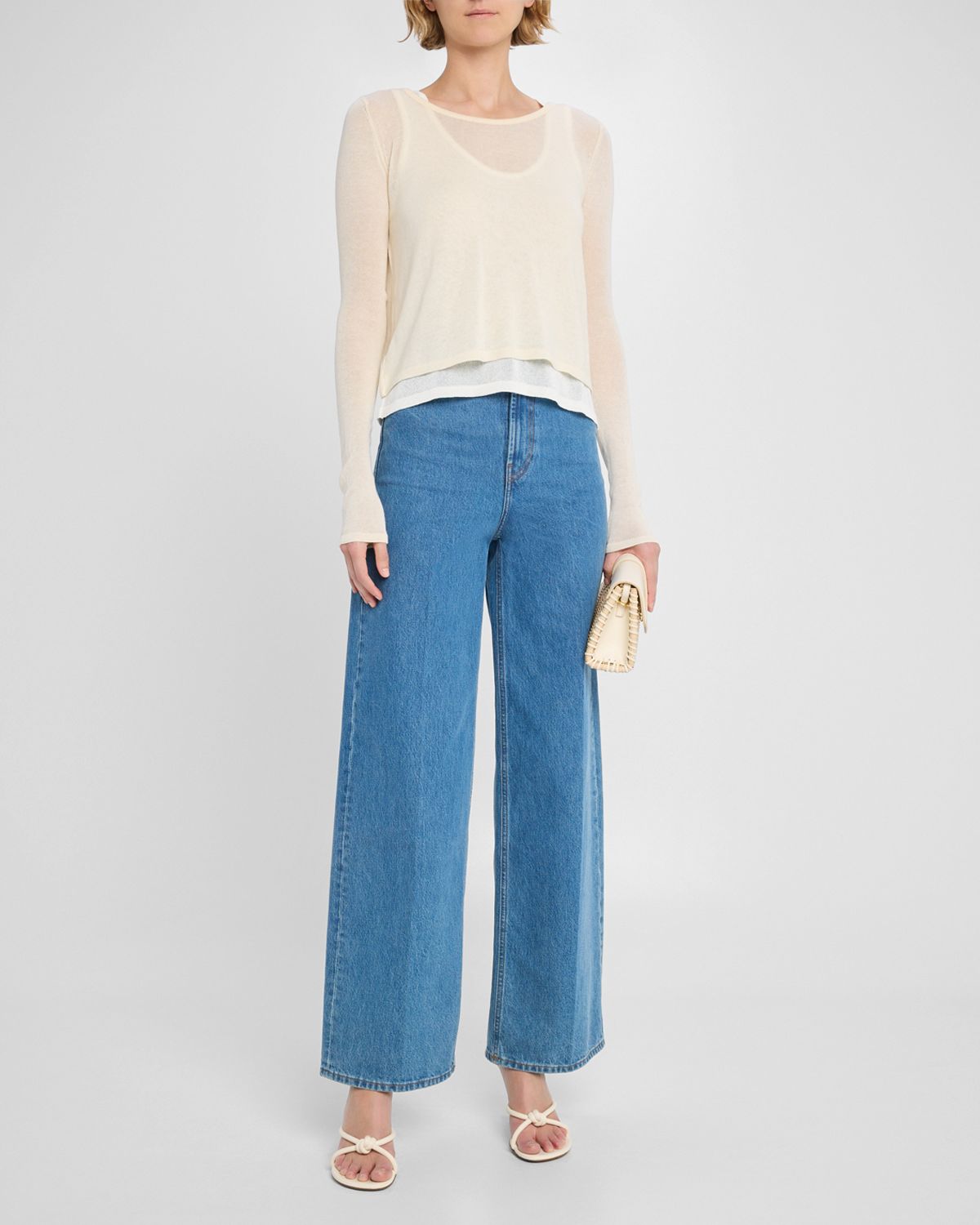 Marques 'Almeida Layered Wide-Neck Knit Top
