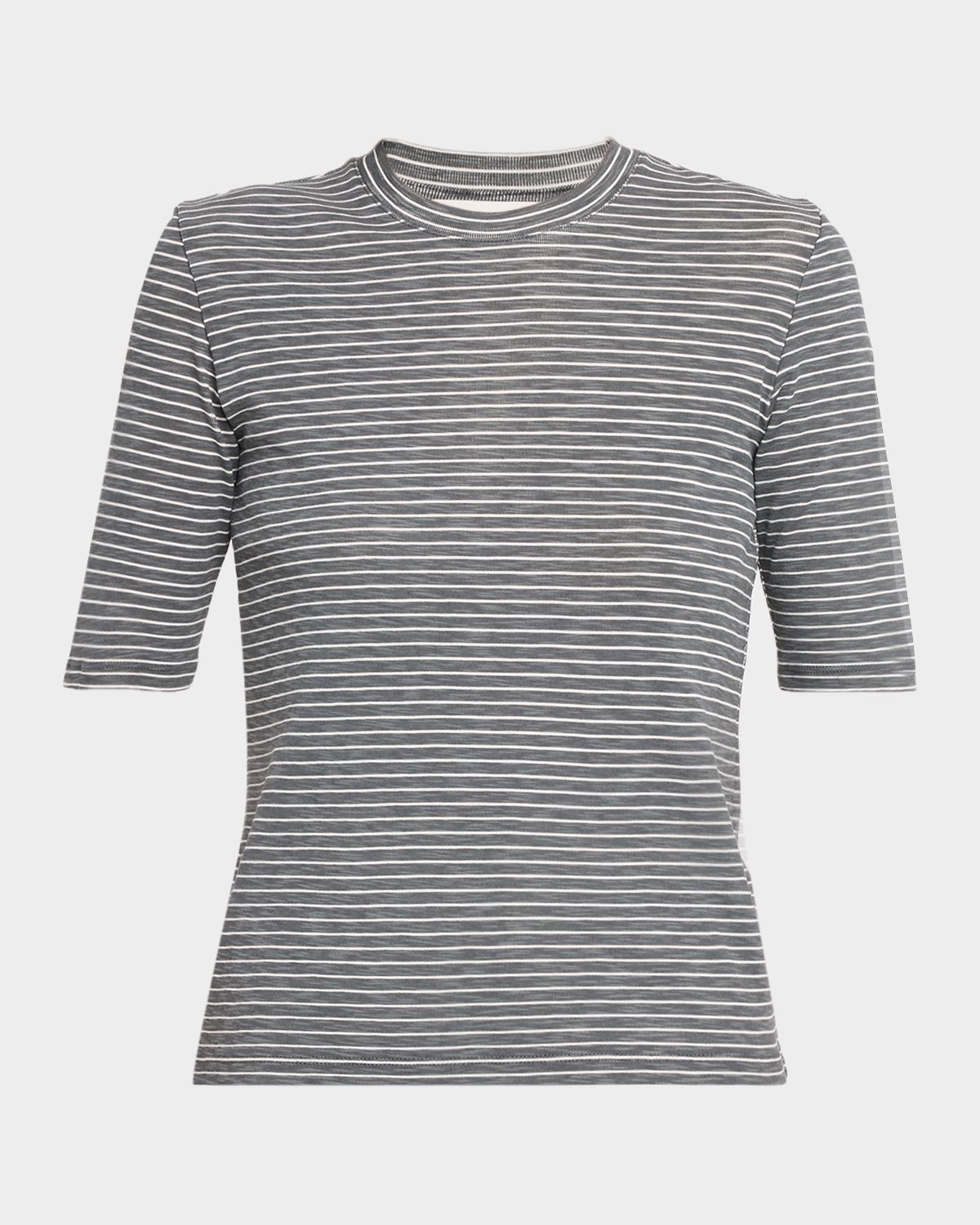 Vince Stripe Elbow-Sleeve Top | Thumbnail 6