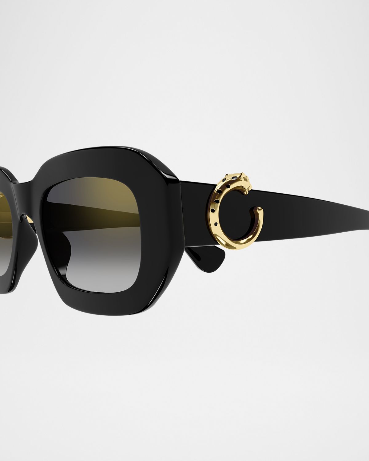 Cartier C-Logo Cat-Eye Shape Acetate Sunglasses
