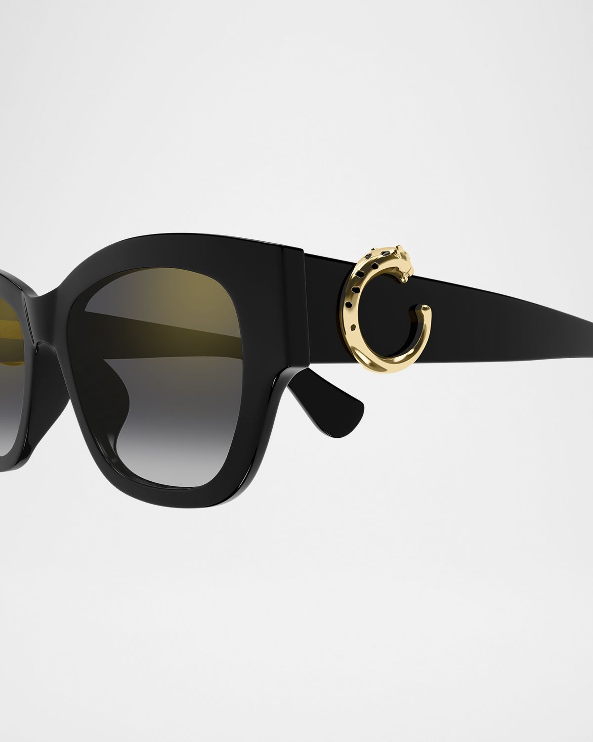 Cartier C-Logo Cat-Eye Shape Acetate Sunglasses
