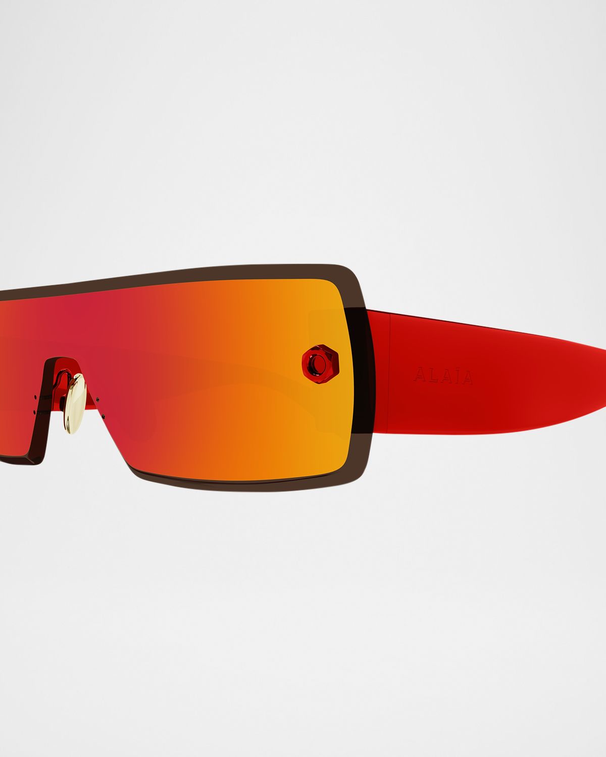 ALAIA Shield Metal Sunglasses