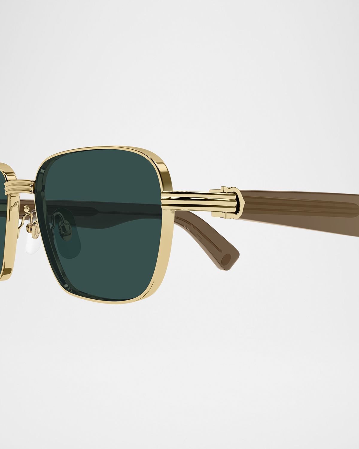 Cartier Men 's CT0538SM Metal Rectangle Sunglasses