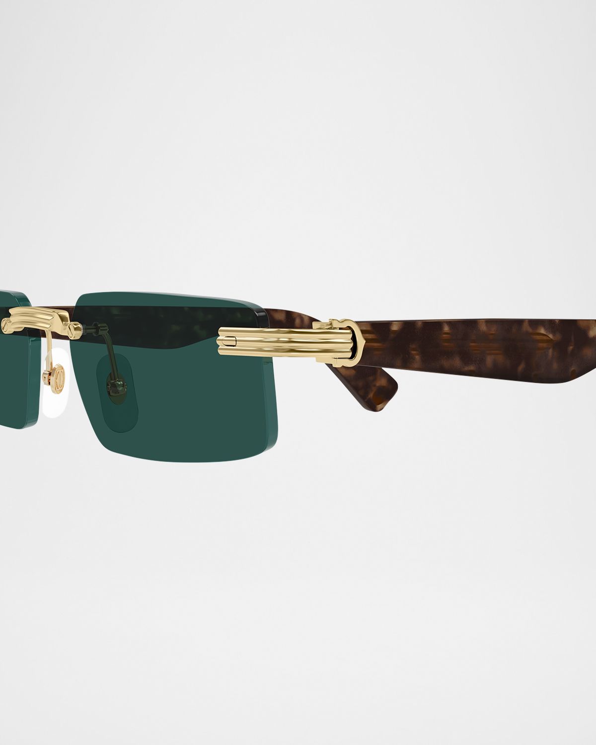 Cartier Men 's CT0537SM Metal Rectangle Sunglasses