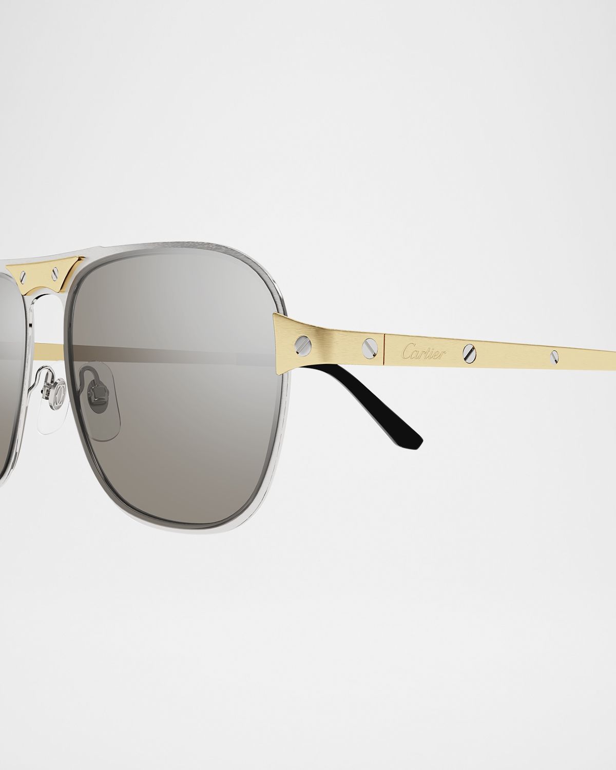 Cartier Men 's CT0532SM Metal Aviator Sunglasses