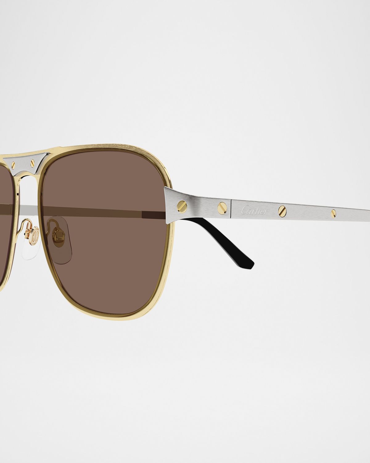 Cartier Men 's CT0532SM Metal Aviator Sunglasses