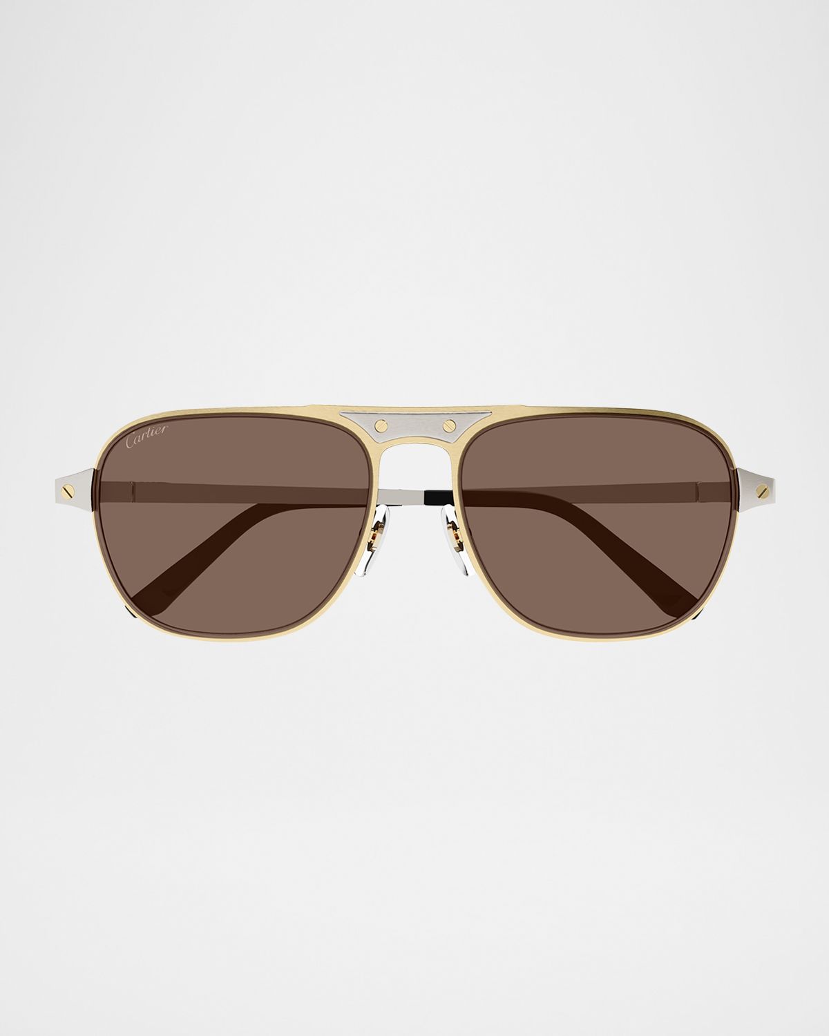Cartier Men 's CT0532SM Metal Aviator Sunglasses