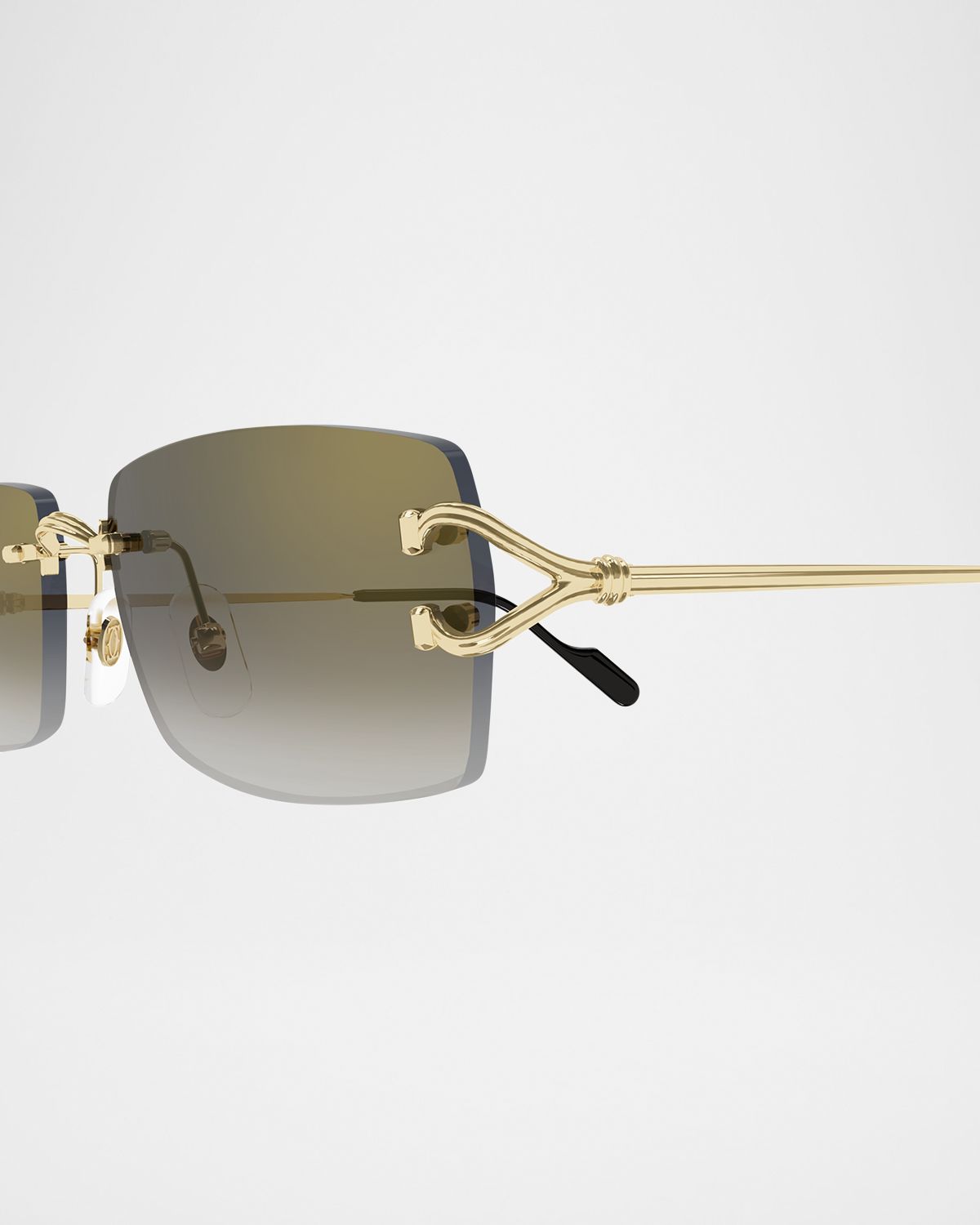 Cartier Men 's CT0550SM Metal Rectangle Sunglasses