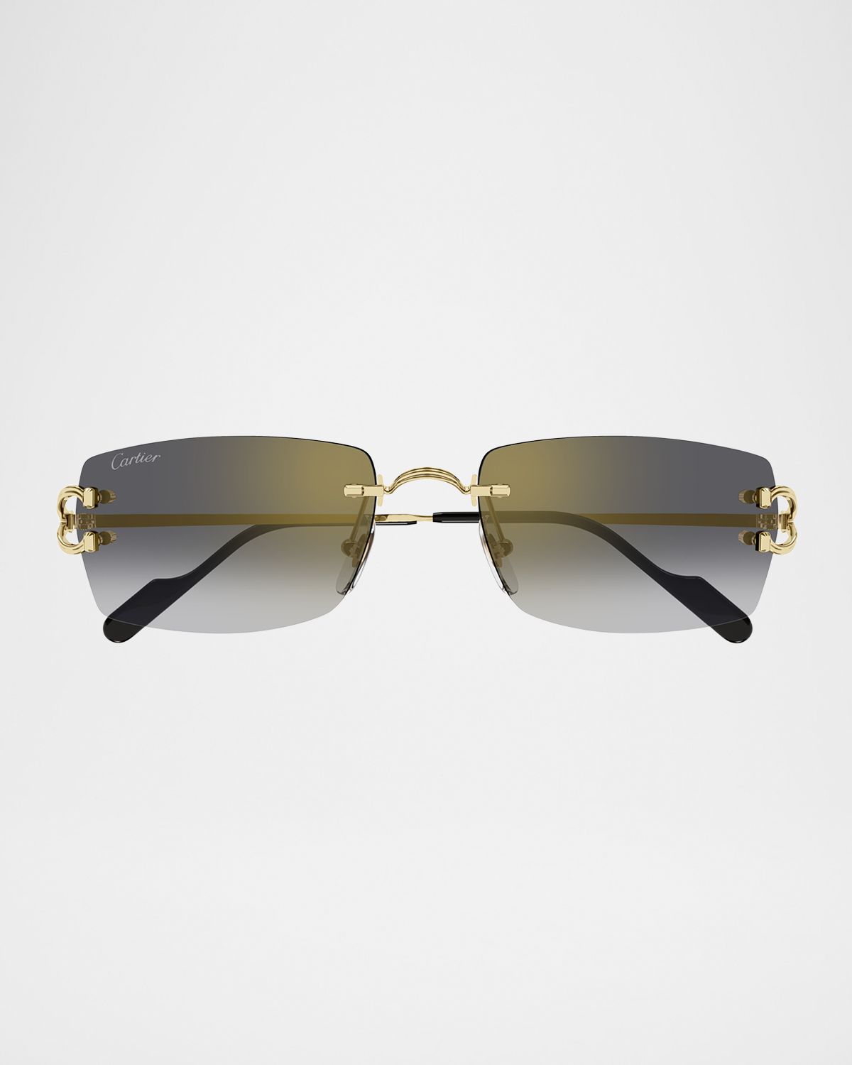 Cartier Men 's CT0550SM Metal Rectangle Sunglasses