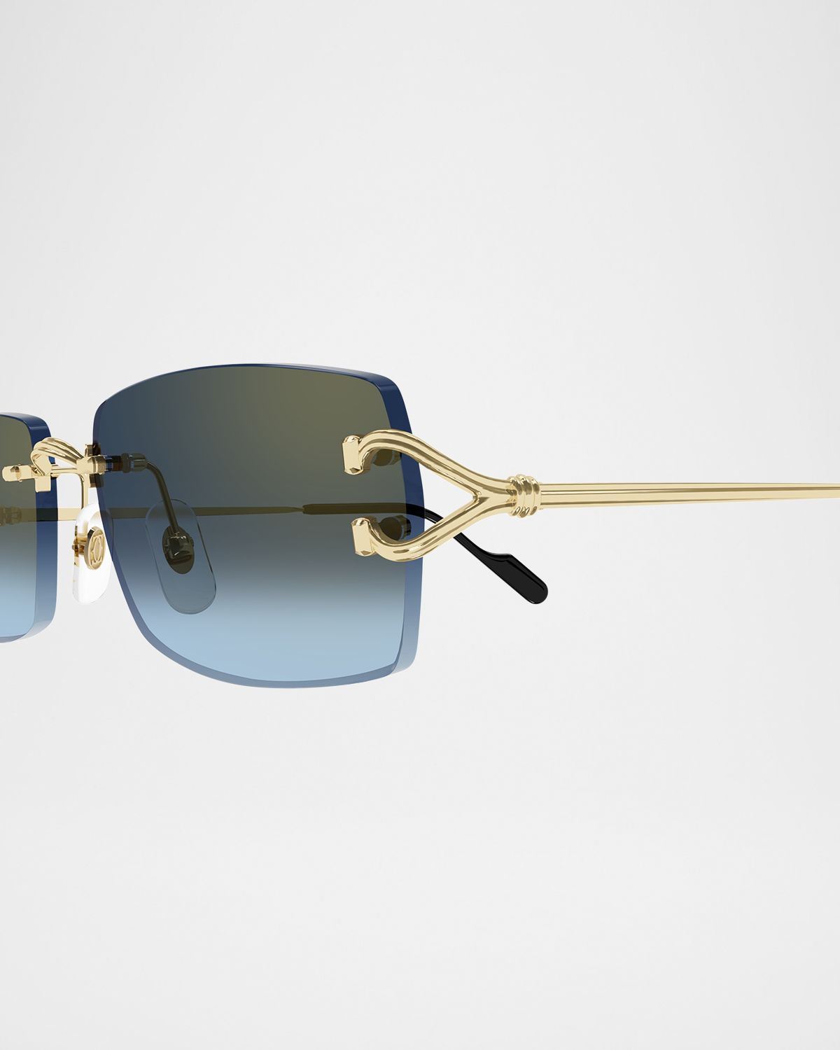 Cartier Men 's CT0550SM Metal Rectangle Sunglasses