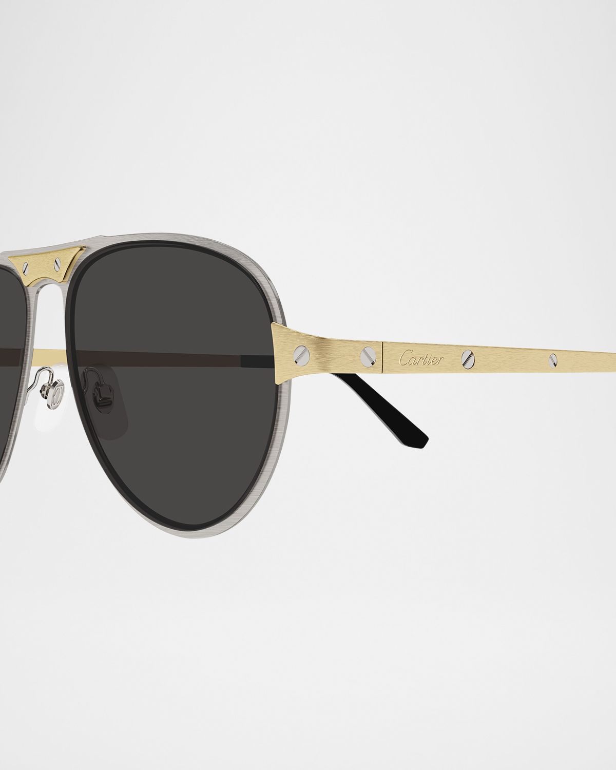 Cartier Men 's CT0533SM Metal Aviator Sunglasses