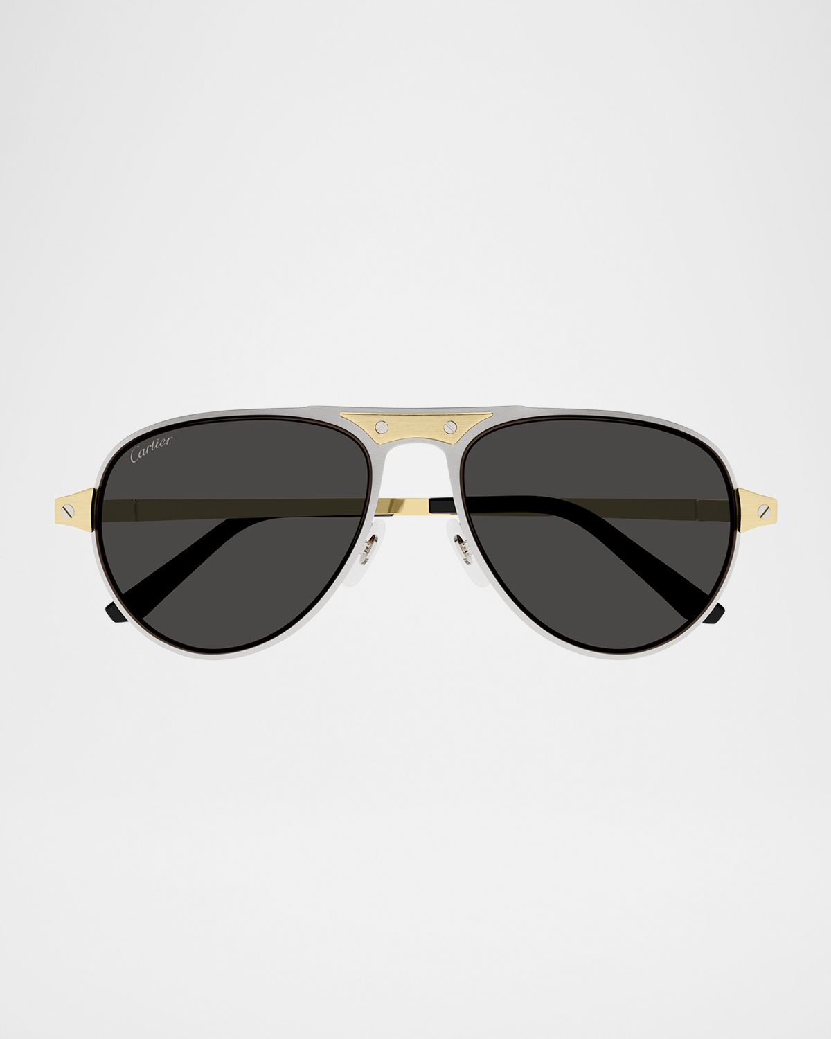 Cartier Men 's CT0533SM Metal Aviator Sunglasses