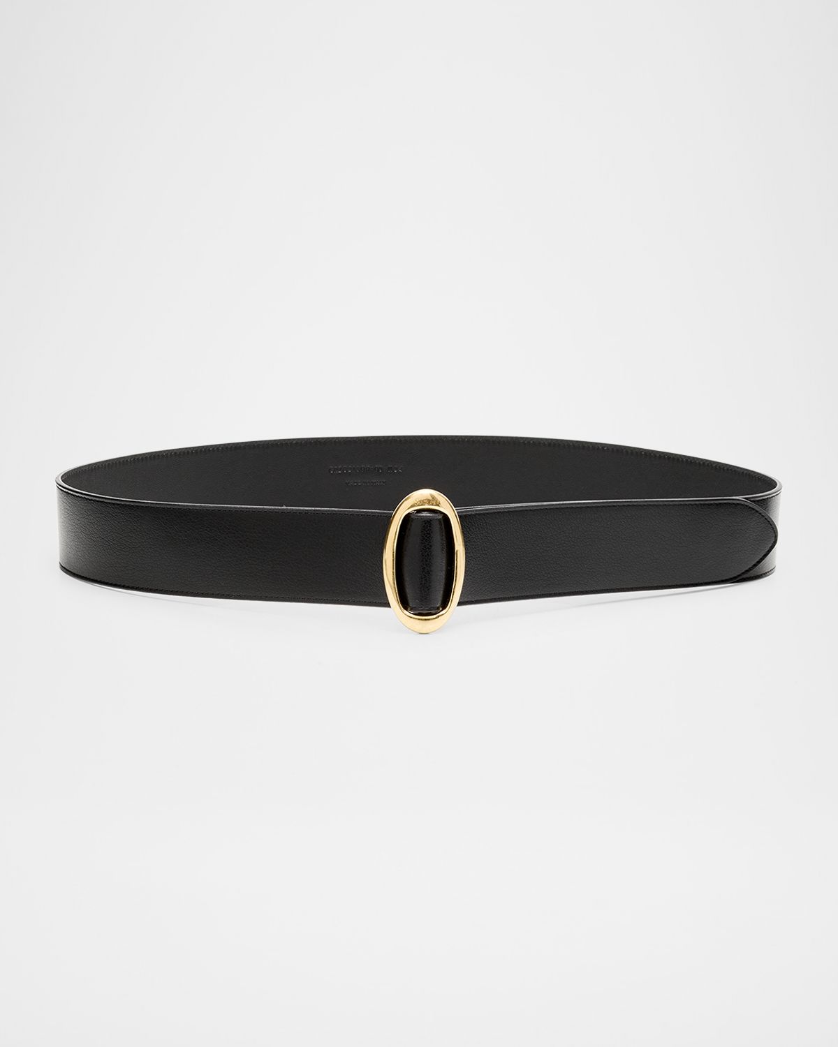 Saint Laurent Cintura Buckle Leather Belt