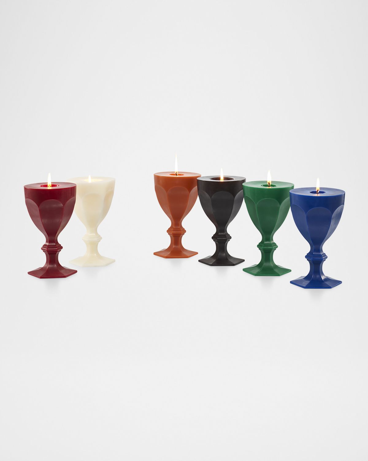 Baccarat Harcourt Goblet Candle, Blue