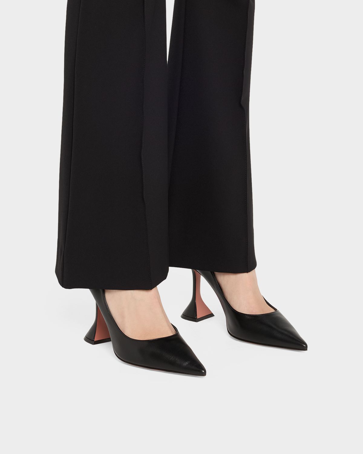 Amina Muaddi Ami Pointed Leather Pumps | Thumbnail 6 Amina Muaddi Ami Pointed Leather Pumps | Thumbnail 6