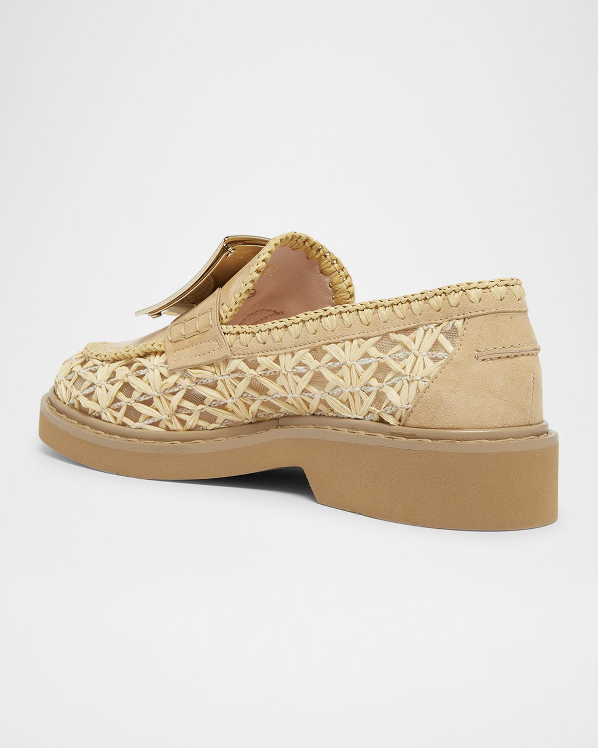 Roger Vivier Viv Rangers Braided Raffia Loafers | Thumbnail 13
