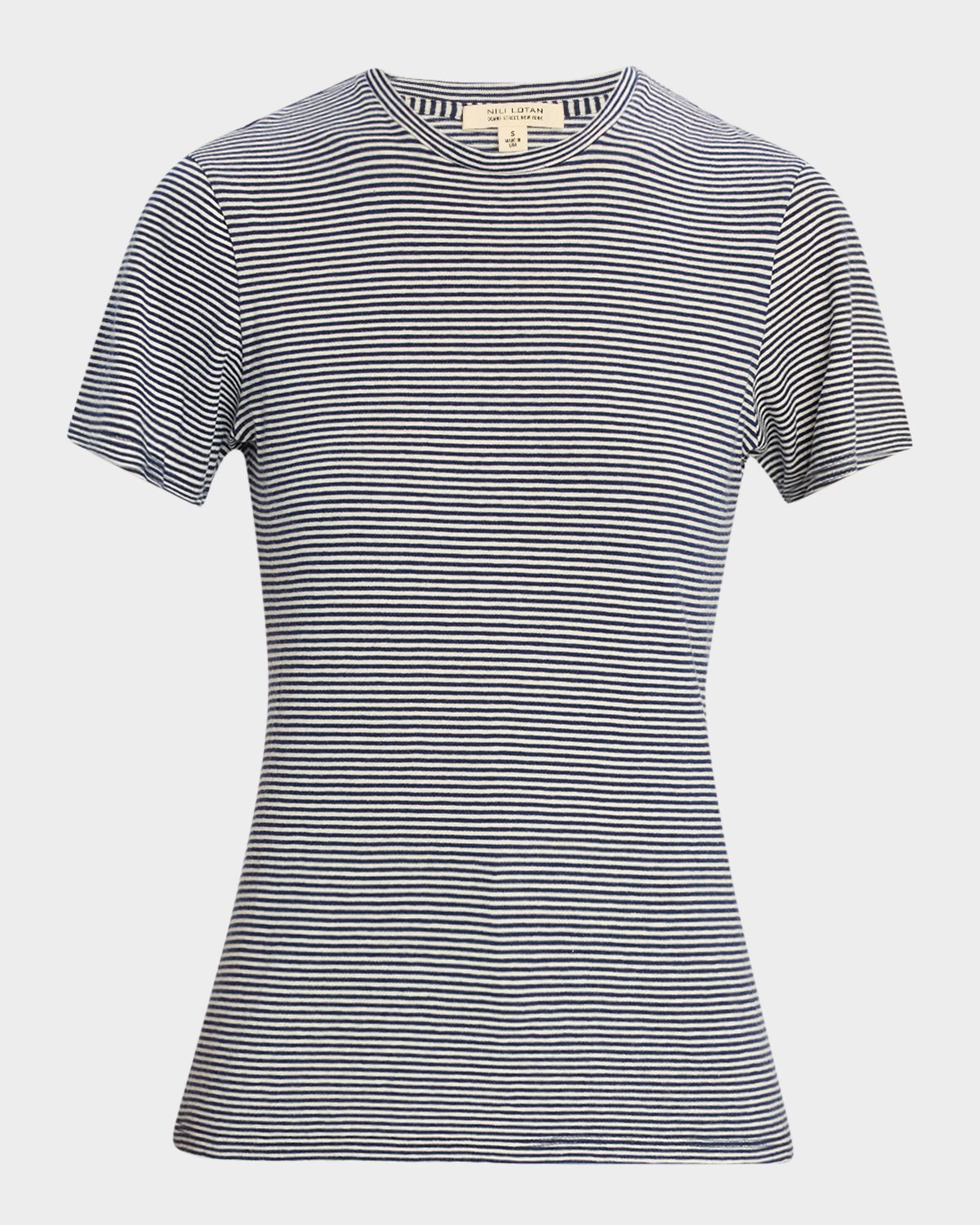 Nili Lotan Lana Striped Short-Sleeve T-Shirt | Thumbnail 6 Nili Lotan Lana Striped Short-Sleeve T-Shirt | Thumbnail 6