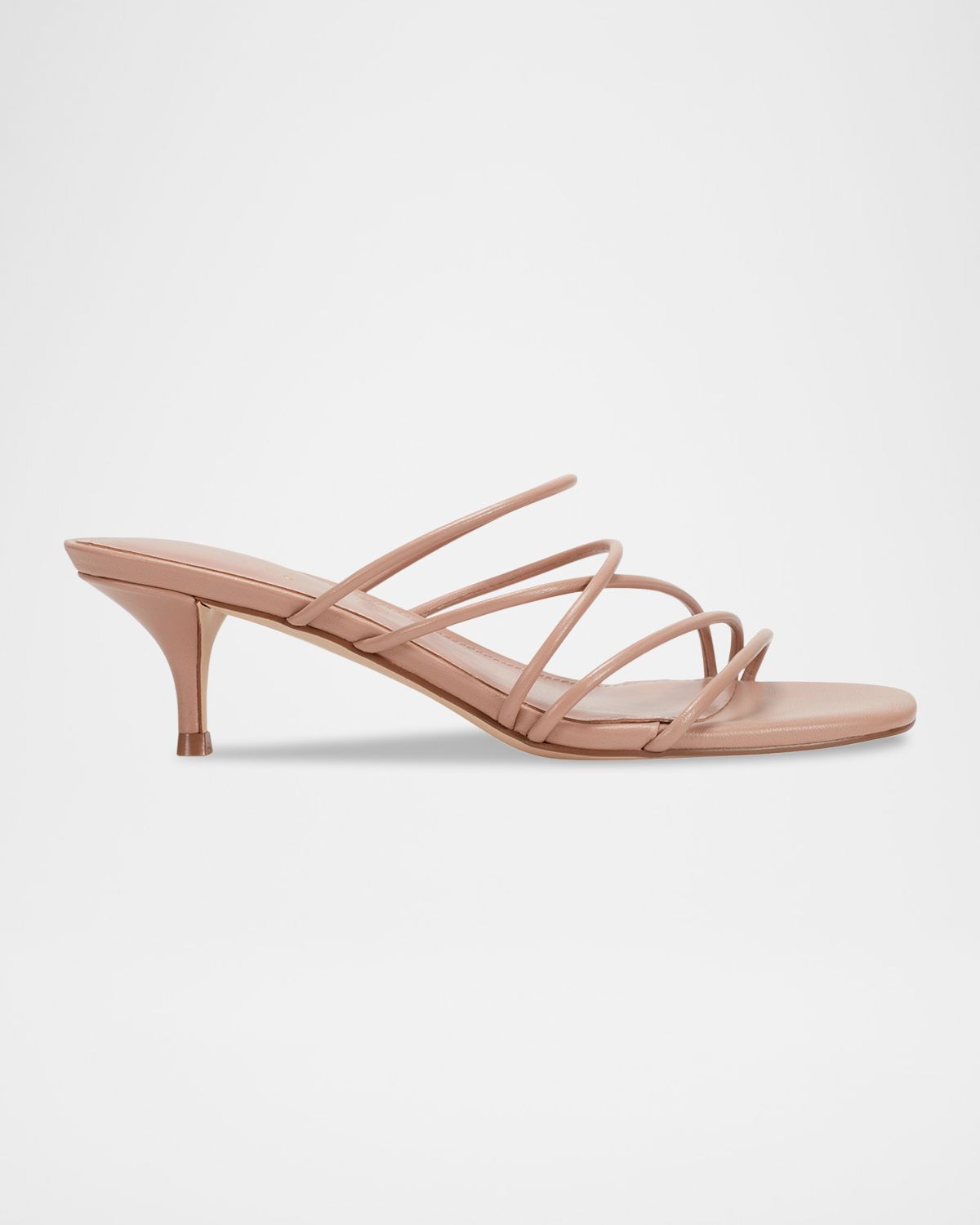 Marc Fisher LTD Banna Strappy Leather Kitten Slide Sandals