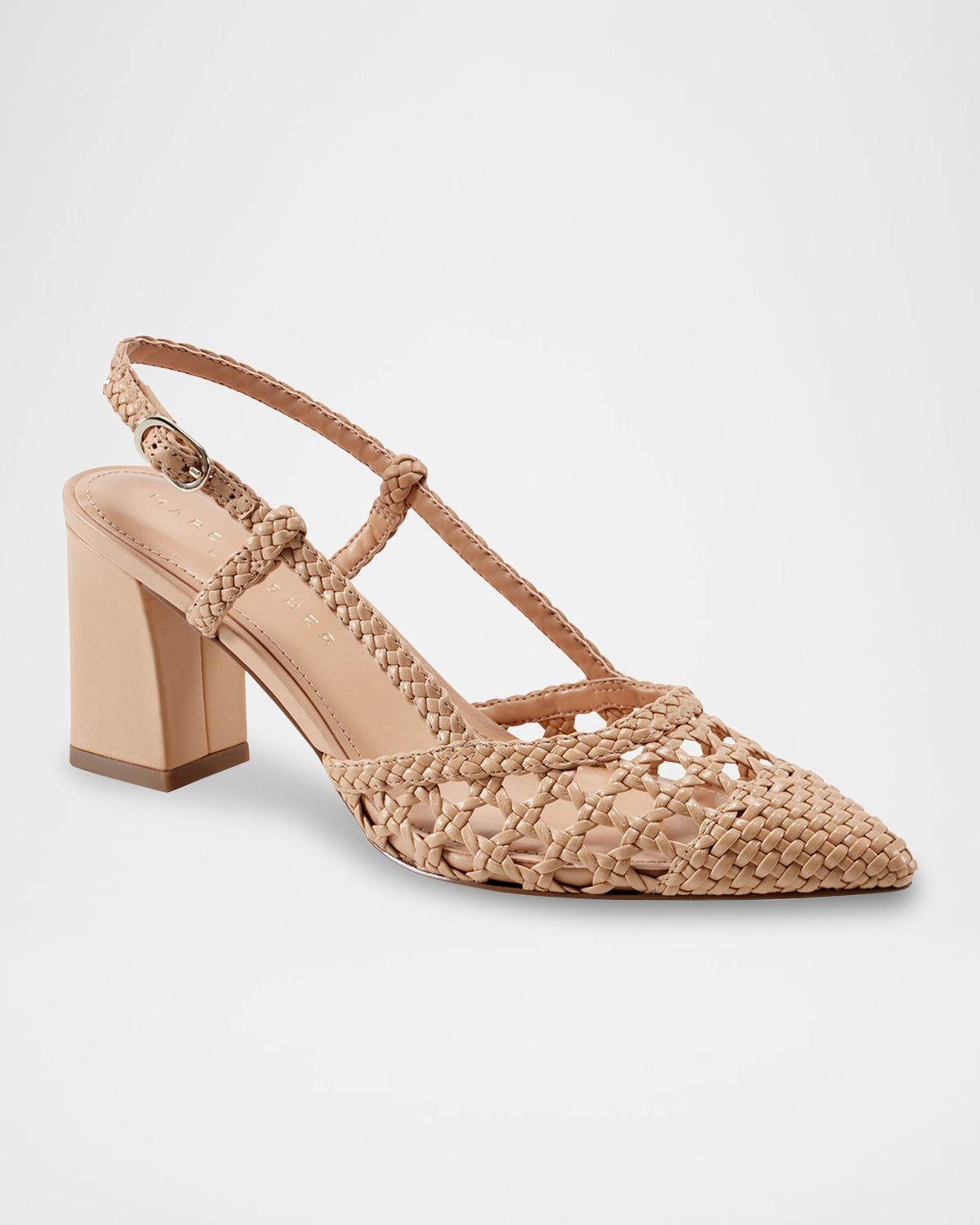 Marc Fisher LTD Zunnie Woven Leather Slingback Pumps | Thumbnail 4 Marc Fisher LTD Zunnie Woven Leather Slingback Pumps | Thumbnail 4