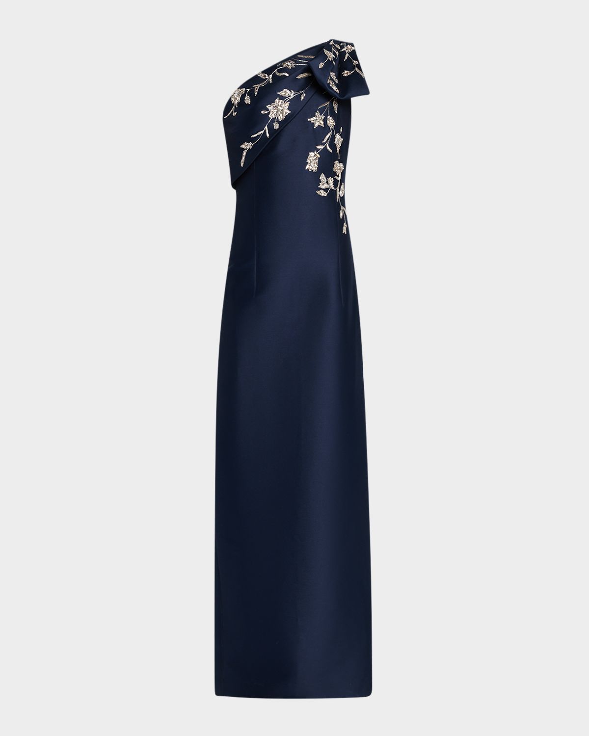 Sachin & Babi Olivia One-Shoulder Embellished Mikado Gown