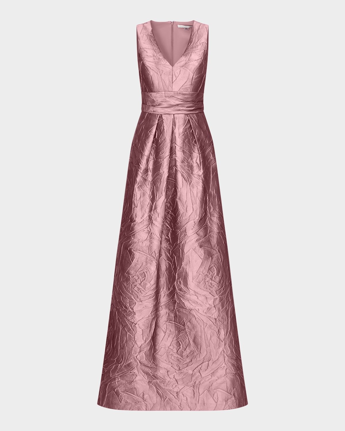 Kay Unger New York Mariah V-Neck Sleeveless Jacquard A-Line Gown | Thumbnail 6 Kay Unger New York Mariah V-Neck Sleeveless Jacquard A-Line Gown | Thumbnail 6