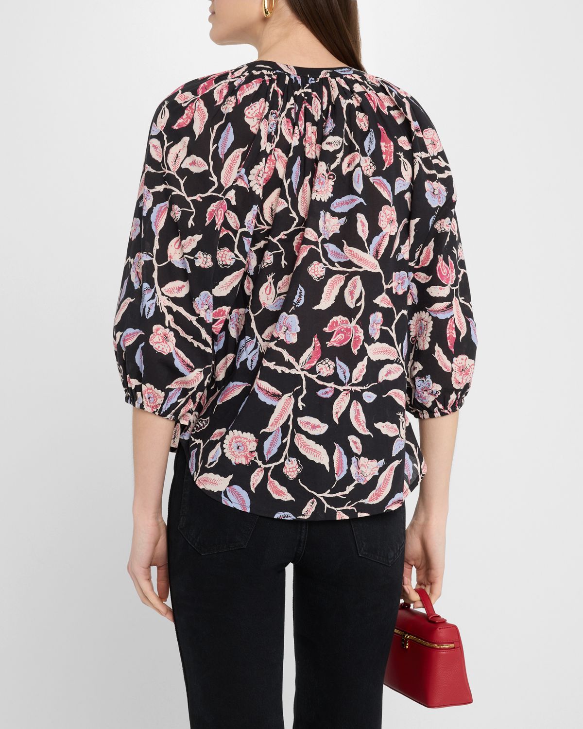 Apiece Apart Mitte Floral-Print Cotton Poplin Top | Thumbnail 3 Apiece Apart Mitte Floral-Print Cotton Poplin Top | Thumbnail 3