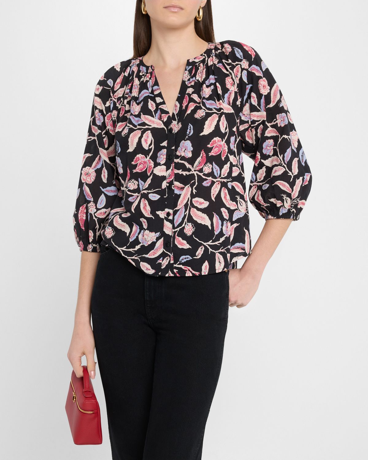 Apiece Apart Mitte Floral-Print Cotton Poplin Top | Thumbnail 4 Apiece Apart Mitte Floral-Print Cotton Poplin Top | Thumbnail 4