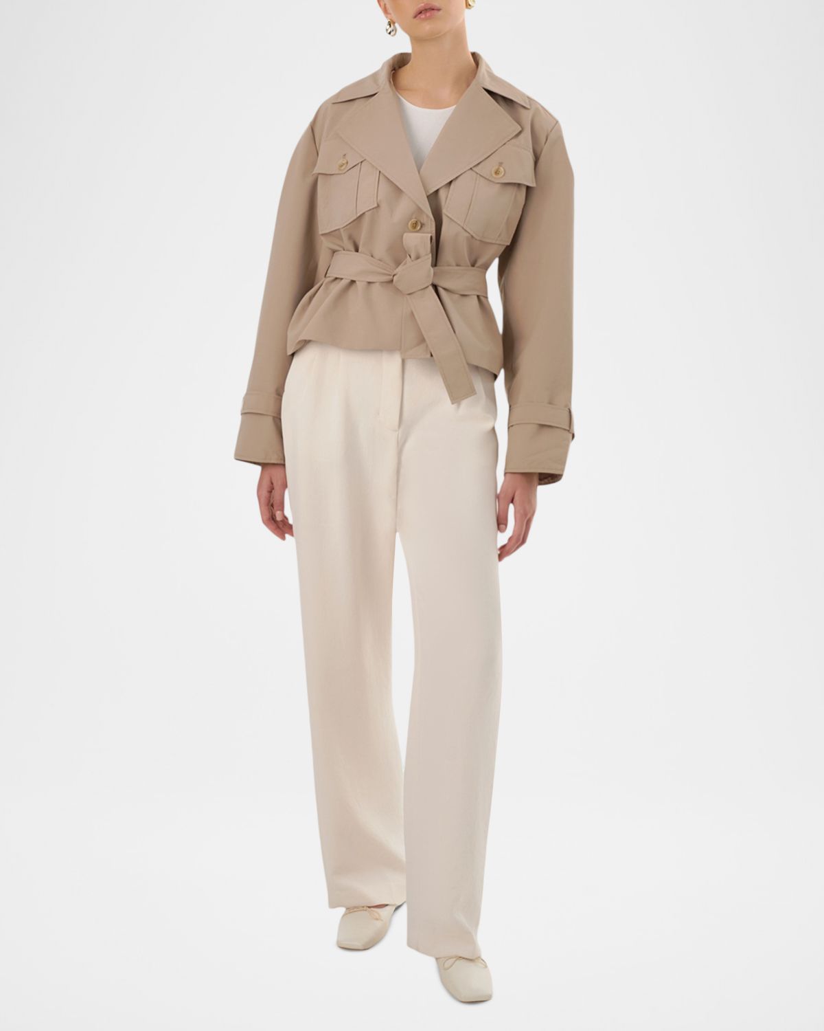LaMarque Quinn Cropped Trench Jacket