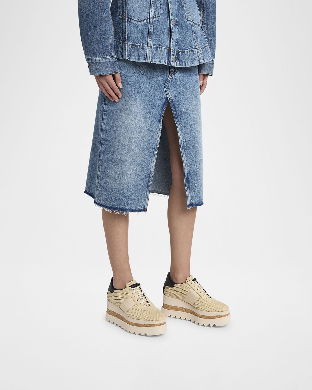 Stella McCartney Sneakelyse Vegan Perforated Platform Sneakers