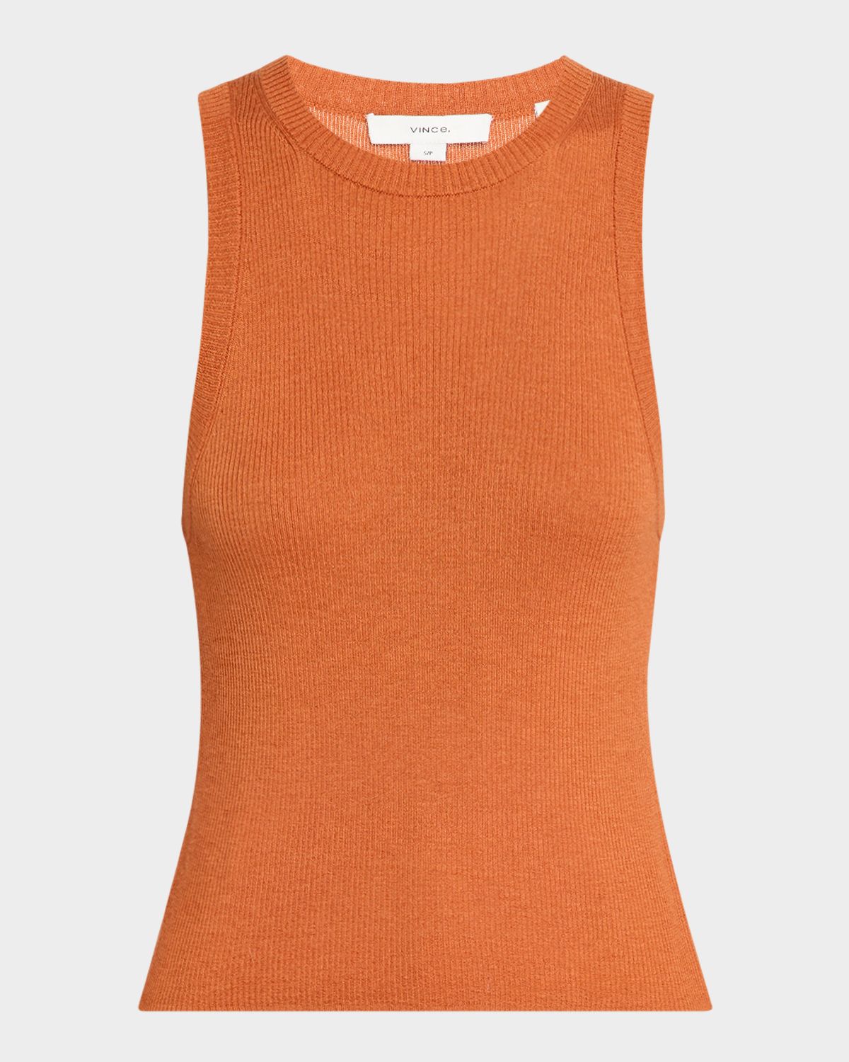 Vince High-Neck Cashmere-Silk Tank Top
