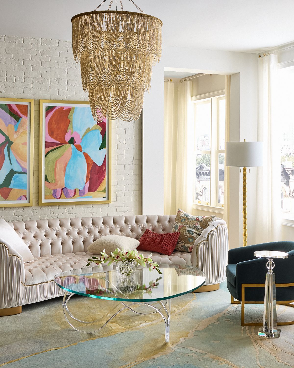 D.V. KAP Home Collins Embroidered Decorative Pillow