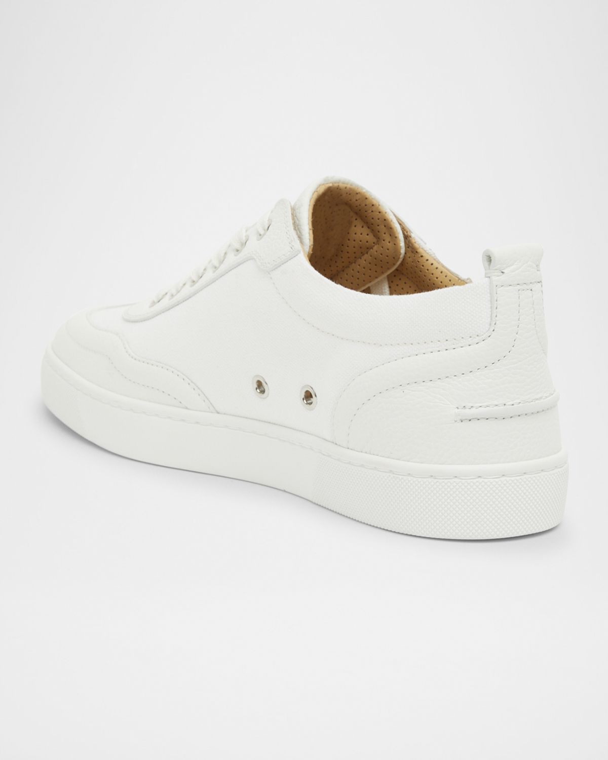 Christian Louboutin Men 's Retero Canvas and Leather Low-Top Sneakers