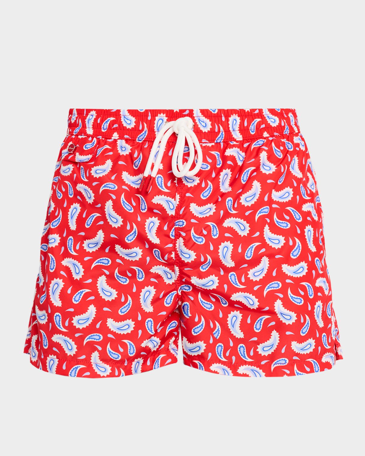 Kiton Men 's Paisley Short Swim Trunks