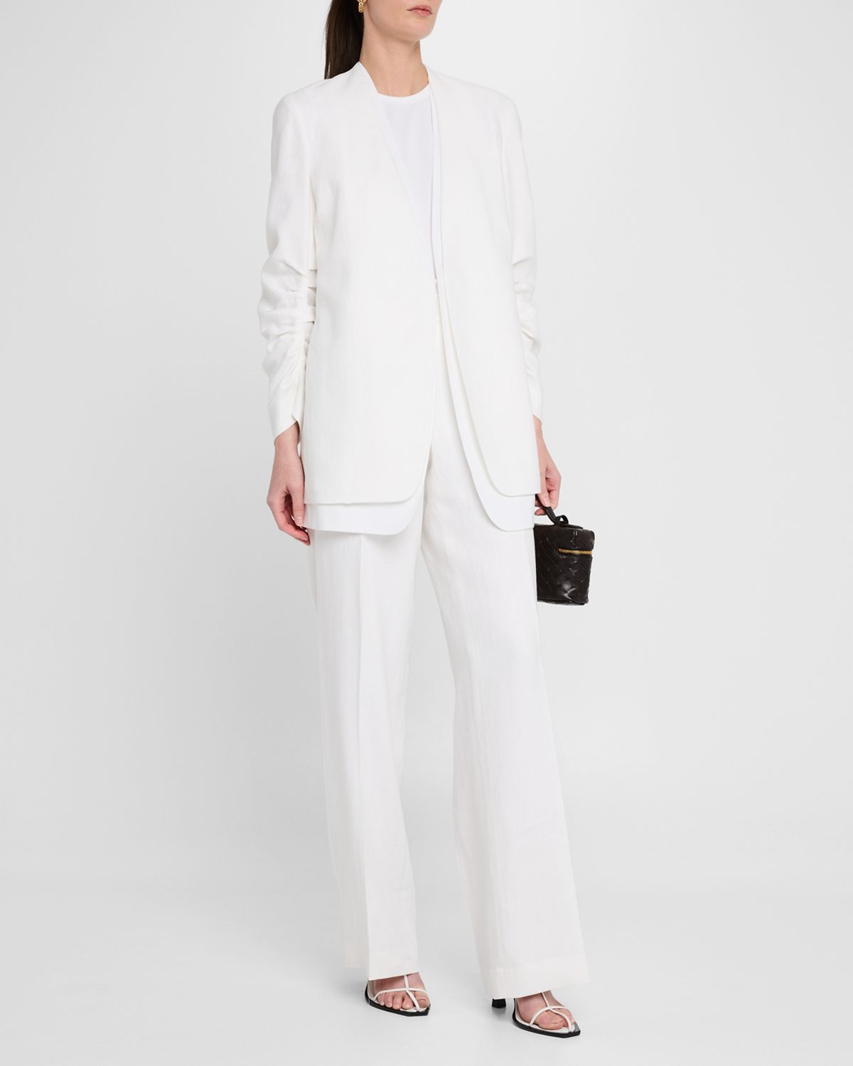 Lafayette 148 New York Layered Pleated-Sleeve Blazer