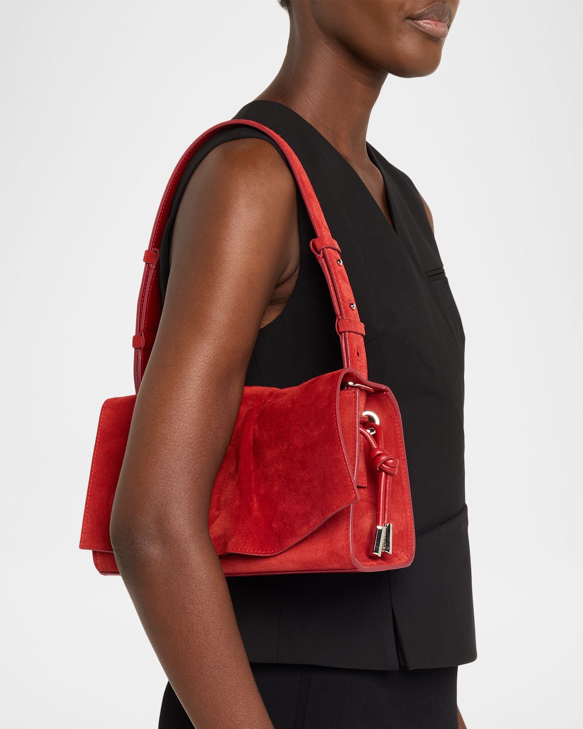 Christian Louboutin Baggy Small Shoulder Bag in Suede