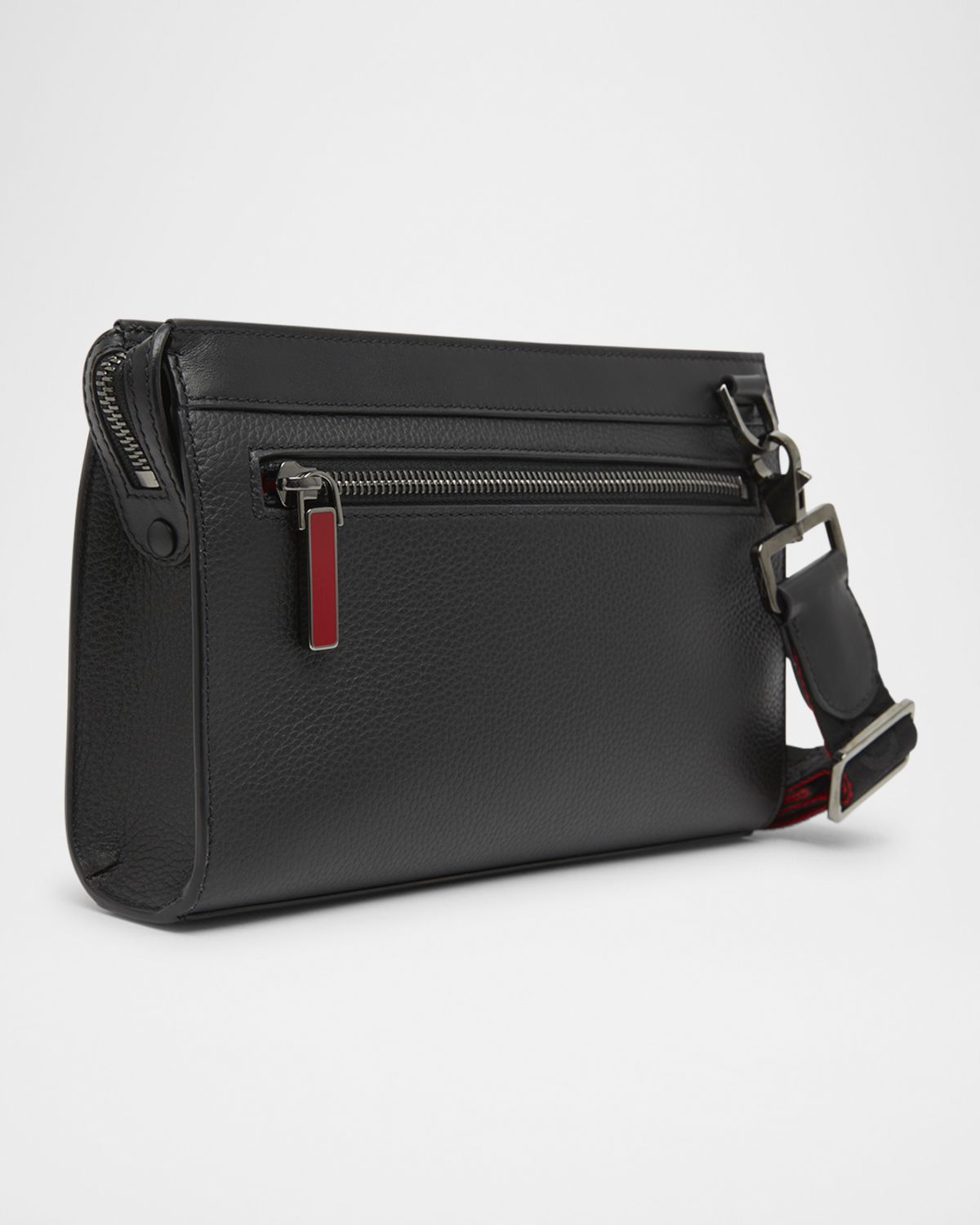 Christian Louboutin Men's Funky Leather Empire Spikes Crossbody Bag