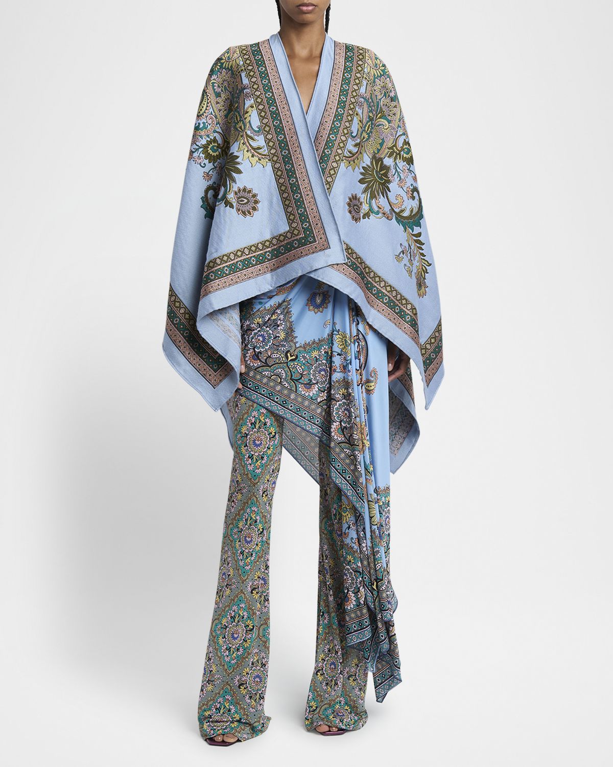 Etro Paisley Jacquard Cape