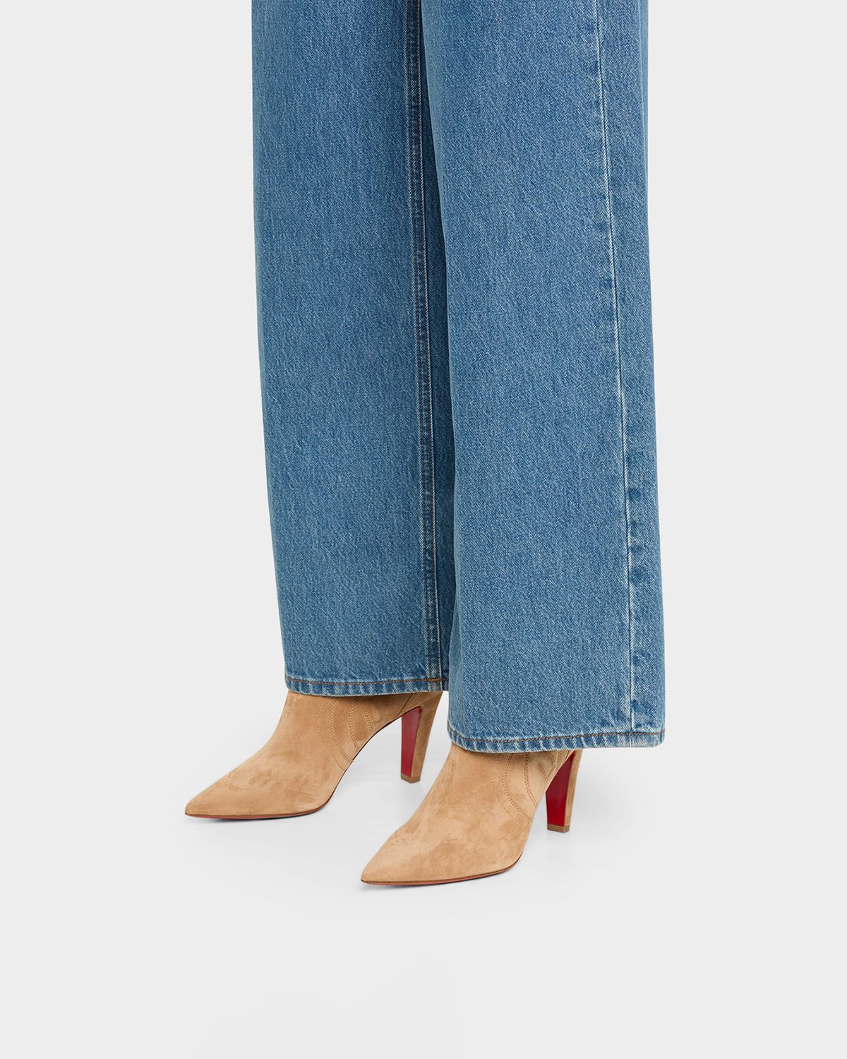 Christian Louboutin 85mm Santia Suede Booties