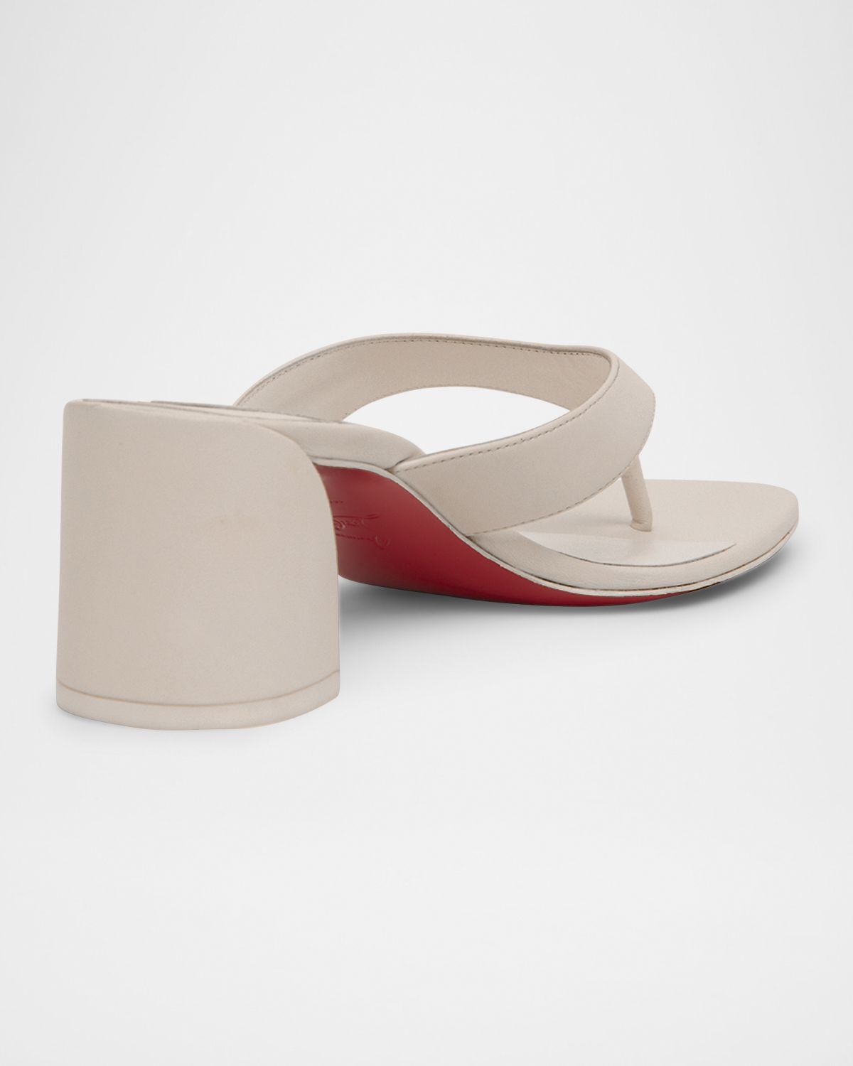Christian Louboutin 55mm Janetonga Leather Block-Heel Sandals