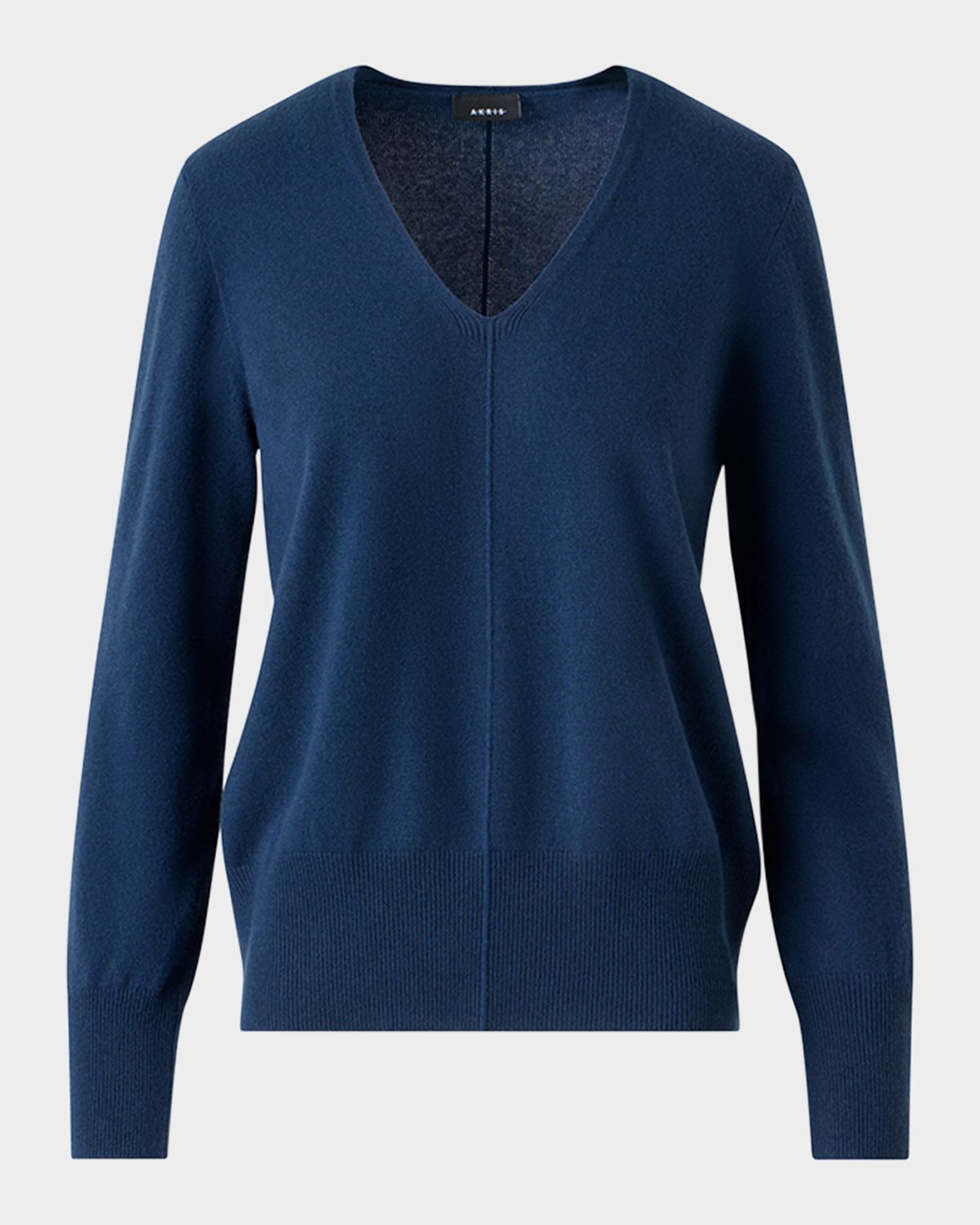 Akris V-Neck Pure Cashmere Knit Sweater