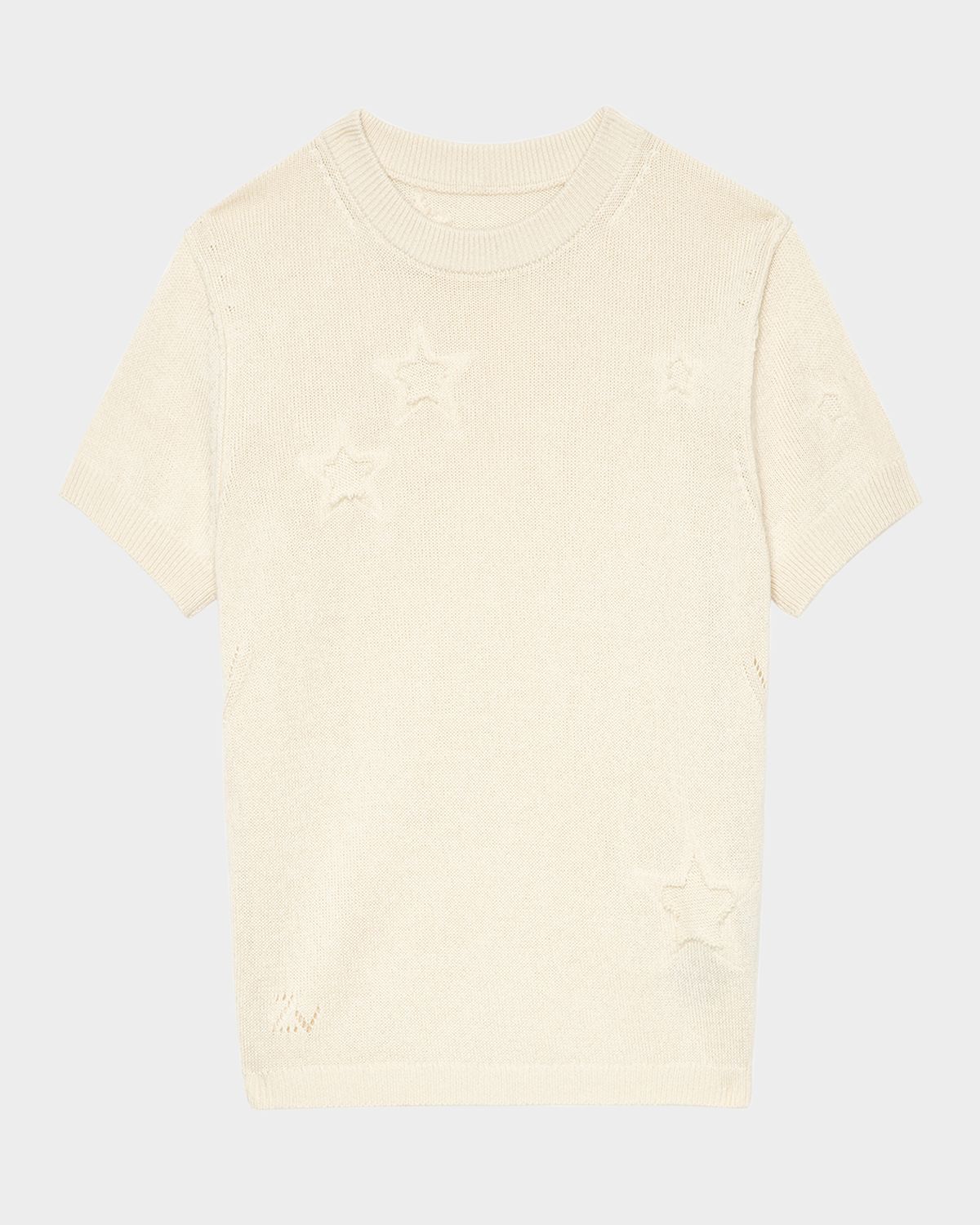 Zadig & Voltaire Bully Seco Stars Short-Sleeve Sweater