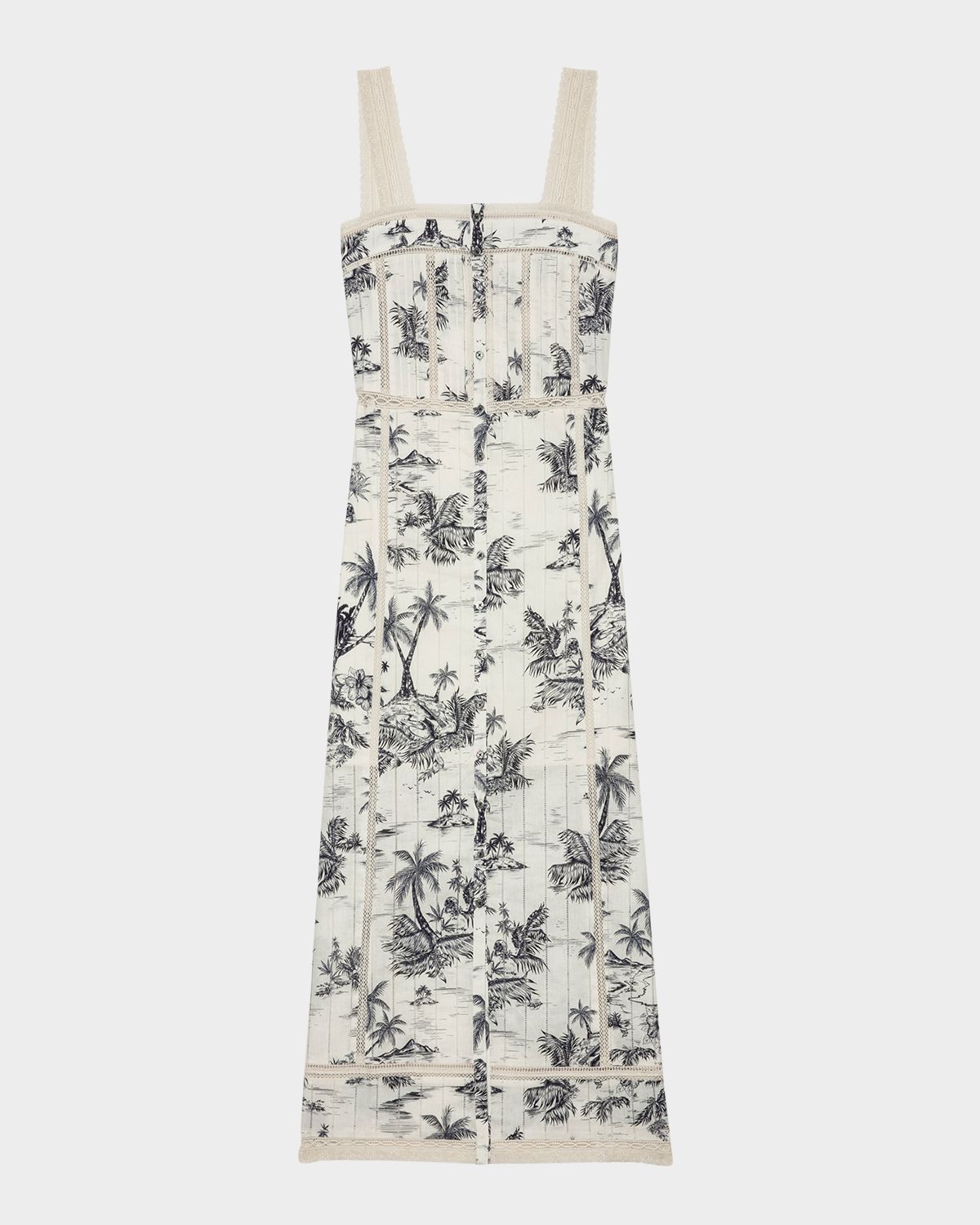 Zadig & Voltaire Renaid Tropical Island Midi Dress