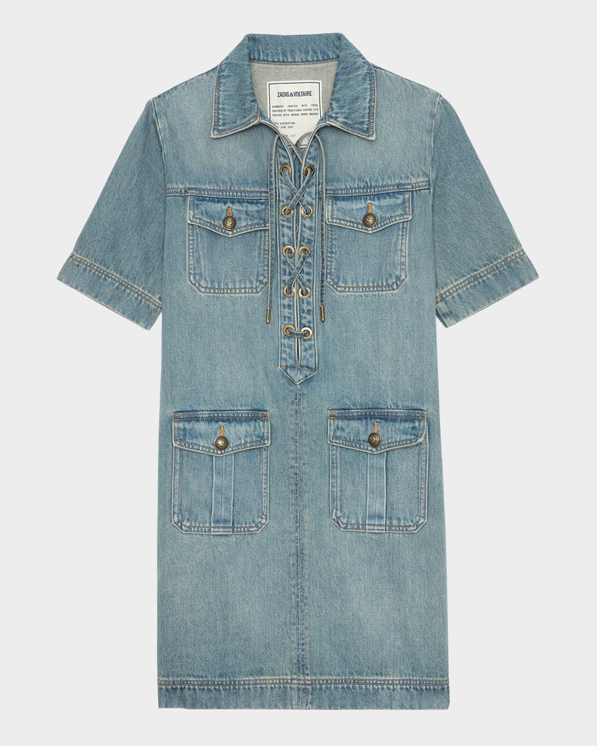 Zadig & Voltaire Record Denim Mini Dress